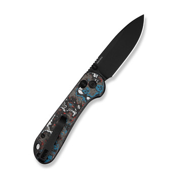 Civivi Elementum Crossbar Lock Folding Knife Nebula FatCarbon Fiber Handle S35VN Plain Edge Black Stonewash Finish Limited Edition C24063B-1