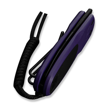 Civivi Purr Folding Knife Purple/Black G10 Handle Nitro-V Plain Edge Black Stonewash Finish C25054-3