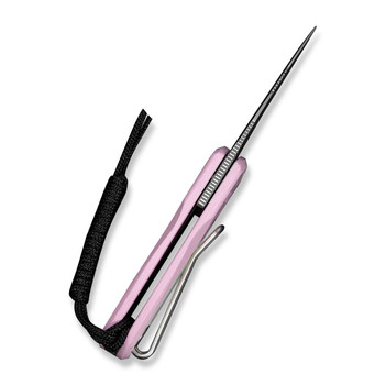 Civivi Purr Folding Knife Powder Pink/White G10 Handle Nitro-V Plain Edge Satin Finish C25054-4