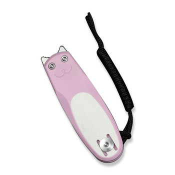 Civivi Purr Folding Knife Powder Pink/White G10 Handle Nitro-V Plain Edge Satin Finish C25054-4