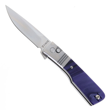 Finch Knives El Camino Folding Knife Purple Haze Krinite Handle 14c28n Blade EL920