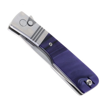 Finch Knives El Camino Folding Knife Purple Haze Krinite Handle 14c28n Blade EL920