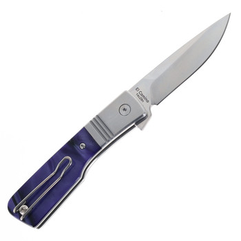 Finch Knives El Camino Folding Knife Purple Haze Krinite Handle 14c28n Blade EL920