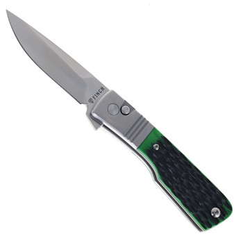 Finch Knives El Camino Folding Knife Clover Green Jigged Bone Handle 14c28n Blade EL385