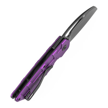 Tenable Goblin L Folding Knife Purple Aluminum Handle 14C28N Sheepsfoot Plain Edge Blackwash Finish B3016A3