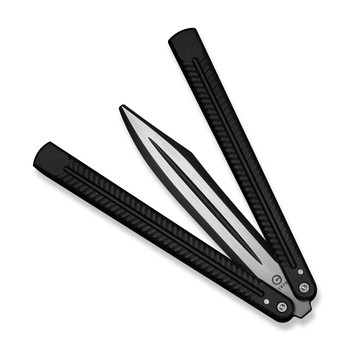 (Pre-Order Ships 4/29) Civivi Dracolisk Butterfly Trainer (Dull)  Black Aluminum Handle 9Cr18MoV Plain Edge Black Stonewash/Satin Flat Finish C25028-1