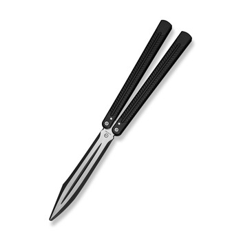 (Pre-Order Ships 4/29) Civivi Dracolisk Butterfly Trainer (Dull)  Black Aluminum Handle 9Cr18MoV Plain Edge Black Stonewash/Satin Flat Finish C25028-1