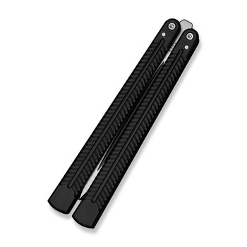 (Pre-Order Ships 4/29) Civivi Dracolisk Butterfly Trainer (Dull)  Black Aluminum Handle 9Cr18MoV Plain Edge Black Stonewash/Satin Flat Finish C25028-1