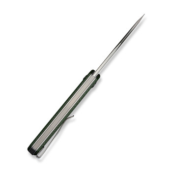 Sencut Braxx Folding Knife Green Canvas Micarta Handle D2 Plain Edge Satin Finish S25089-2