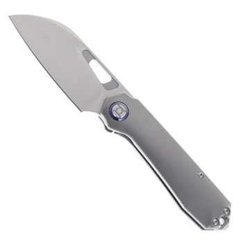 Kunwu Knives Diablo Folding Knife Orange Peel TItanium handle