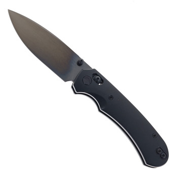 FerraMonster Spectrum Folding Knife Black Titanium Handle M390 Plain Edge Black DLC Finish FM23004-B
