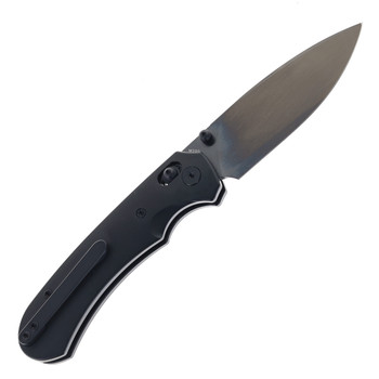 FerraMonster Spectrum Folding Knife Black Titanium Handle M390 Plain Edge Black DLC Finish FM23004-B