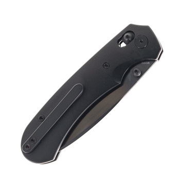 FerraMonster Spectrum Folding Knife Black Titanium Handle M390 Plain Edge Black DLC Finish FM23004-B
