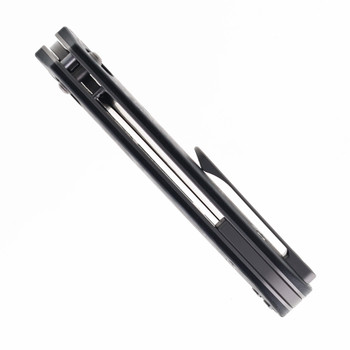 FerraMonster Spectrum Folding Knife Black Marble Carbon Fiber Handle M390 Plain Edge Hand Rubbed Satin Finish FM23004-C