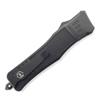 Normandy Knives Griffin Ultralight Large OTF Automatic Knife 3.75" Drop Point D2 Satin Blade Black Aluminum Handle GU-LBNDD