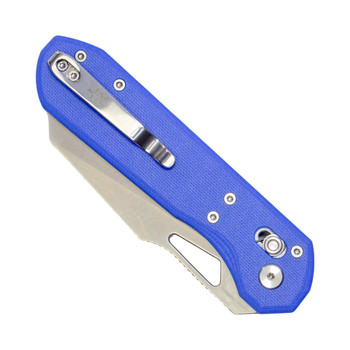 TacKnives The Viper Folding Knife Blue G10 Handle 14C28N Plain Edge Satin Finish TK-Viper-BL