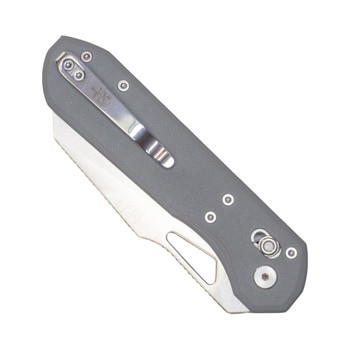 TacKnives The Viper Folding Knife Grey G10 Handle 14C28N Plain Edge Satin Finish TK-Viper-GY