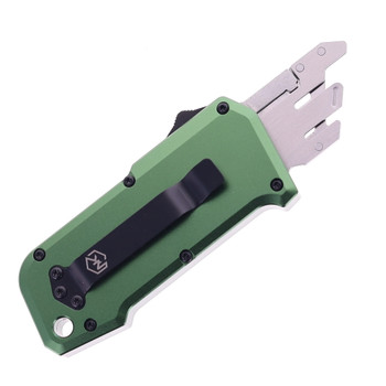 Normandy Knives Occam's OTF Automatic Utility Knife Green Aluminum Handle SK5 Razor Blade O-G