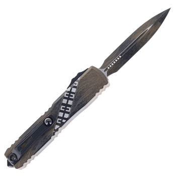 Microtech Ultratech Gen IV Automatic OTF Signature Series Wookie Themed Aluminum Handle D/E M390MK Blade 11224-1WK
