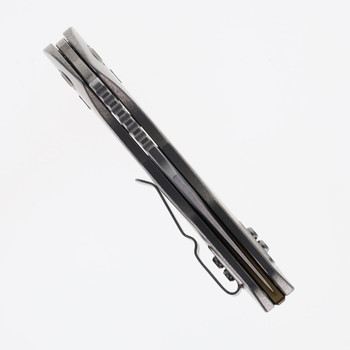 Microtech Stitch Marfione Select Ram-Lok Folding Knife Stonewashed Titanium Handle with Bronze Backspacer Stonewash M390MK Blade 169RL-10MS1