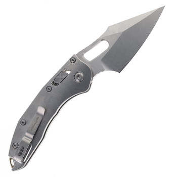 Microtech Stitch Marfione Select Ram-Lok Folding Knife Stonewashed Titanium Handle with Bronze Backspacer Stonewash M390MK Blade 169RL-10MS1