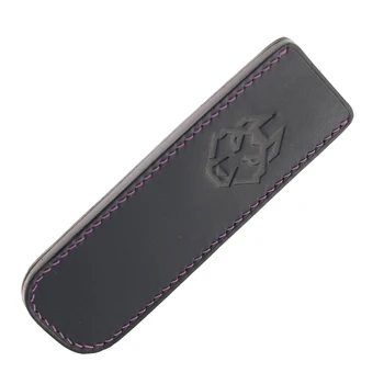 Jack Wolf Pioneer Fixed Blade Knife Dark Blast Titanium Cross Hatch 2 Handle S90V Drop Point Plain Edge Hand Satin Finish