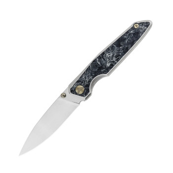 FerraMonster Urbangrip V2 Folding Knife Grey Titanium/Carbon Fiber Handle M390 Hand Rubbed Satin Finish FM23001-E