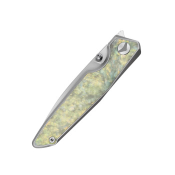 FerraMonster Urbangrip V2 Folding Knife Grey Titanium/Carbon Fiber Handle M390 Plain Edge Beadblast Finish FM23001-F
