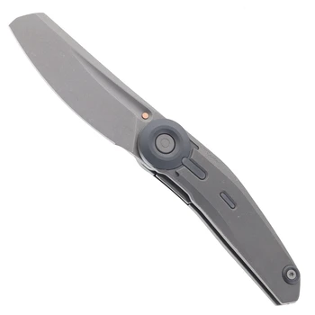 Reate VK-CLU Folding Knife Darkwashed Titanium Handle Darkwashed Elmax Blade