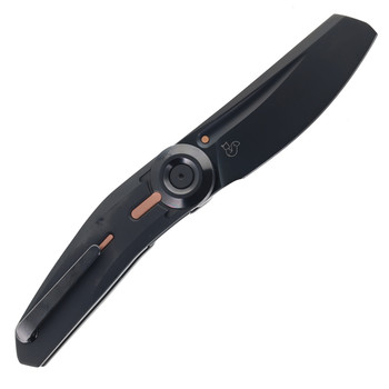 Reate VK-CLU Folding Knife Black DLC Titanium Handle Frosted Satin DLC Elmax Blade