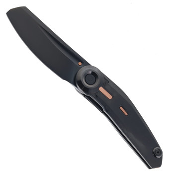 Reate VK-CLU Folding Knife Black DLC Titanium Handle Frosted Satin DLC Elmax Blade