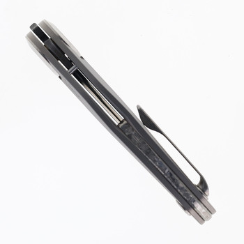 Reate VK-CLU Folding Knife Textured Gray Titanium Handle Hand Rubbed Acid Washed Elmax Blade