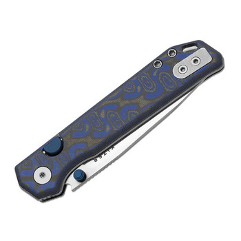 Kizer Begleiter 2.9 Folding Knife Blue Vortex Pattern Micarta Handle BD1N Drop Point Plain Edge Satin Finish V3458.2BDA1
