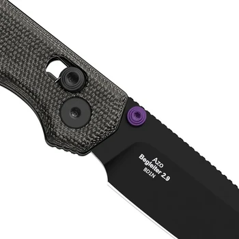 Kizer Begleiter 2.9 Folding Knife Black Norplex UltreX™ Micarta Handle BD1N Drop Point Plain Edge Black PVD Finish V3458.2CDA1