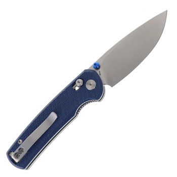 Vixino Knives Rockshark Folding Knife Blue Micarta Handle 14c28n Satin Blade X501-M1