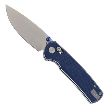 Vixino Knives Rockshark Folding Knife Blue Micarta Handle 14c28n Satin Blade X501-M1