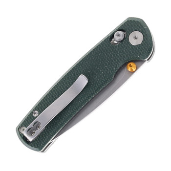 Vixino Knives Rockshark Folding Knife Green Micarta Handle 14c28n Satin Blade X501-M2