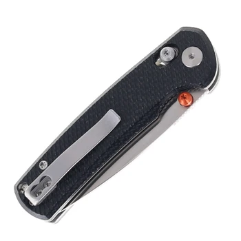 Vixino Knives Rockshark Folding Knife Black Micarta Handle 14c28n Satin Blade X501-M3