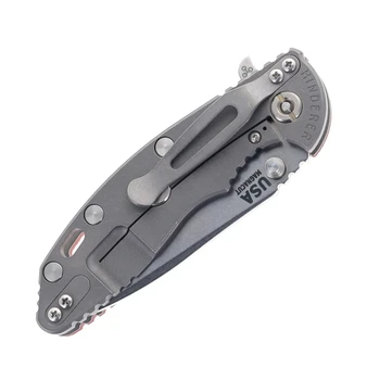 Hinderer Knives XM-18 3.5" Spanto Folding Knife Red G10 Working Finish Titanium Handle Stonewashed Magnacut Blade