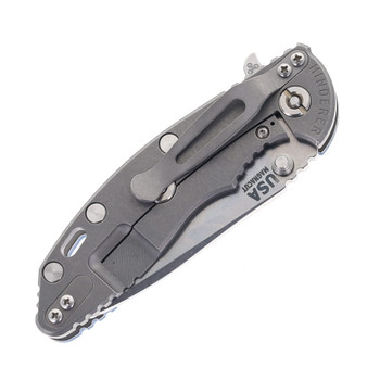 Hinderer Knives XM-18 3.5" Spanto Folding Knife Blue G10 Working Finish Titanium Handle Stonewashed Magnacut Blade