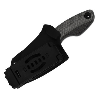 Kizer Nightjar Fixed Blade Knife Black Norplex UltreX™ Micarta Handle AUS-10 Plain Edge Black PVD/Stonewash Finish 1114A1