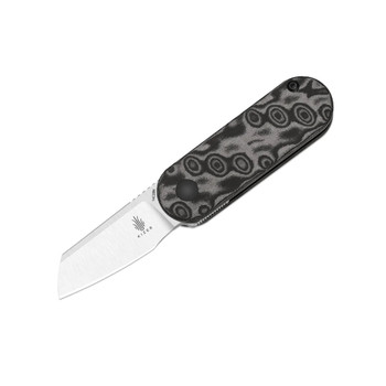 Kizer Mini Bay Folding Knife Gray Vortex Pattern Micarta Handle 14C28N Drop Point Plain Edge Satin Finish V2583A6