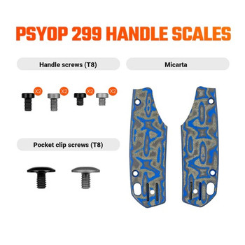 Vosteed Psyop 299 Blue Ocean Micarta Handle Scales Kits W0404