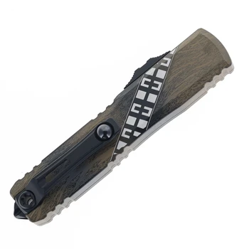 Microtech Ultratech GEN IV OTF Automatic S/E Standard Wookie Themed Aluminum Handle M390MK Blade 11214-1WK