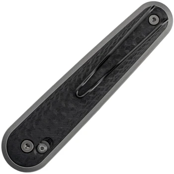 SRM Twin Folding Knife Black Carbon Fiber Handle N680 Dagger Plain Edge 251MB-GB