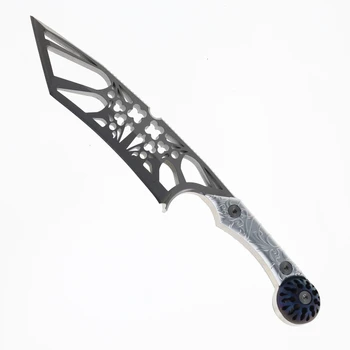 Midgards Lenore Folding Knife 3D Titanium Ball Handle 14C28N Plain Edge Satin Finish MM-LEN-FIX-3D