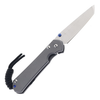 LEFT HANDED Chris Reeve Small Sebenza Folding Knife Gray Titanium Handle Tanto Magnacut  Blade S31-1011