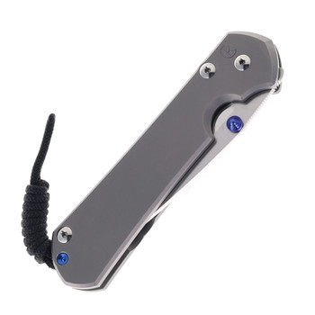 LEFT HANDED Chris Reeve Large Sebenza 31 Folding Knife Drop Point Polished Magnacut Blade and Glass Blasted Titanium Handle L31-1017