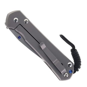 LEFT HANDED Chris Reeve Large Sebenza 31 Folding Knife Drop Point Polished Magnacut Blade and Glass Blasted Titanium Handle L31-1017