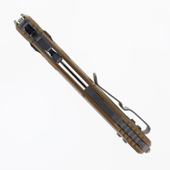 Microtech Socom Delta Ram-Lok Folding Knife Tan Aluminum Handle Apocalyptic M390MK Spearpoint Blade 159RL-10APTA